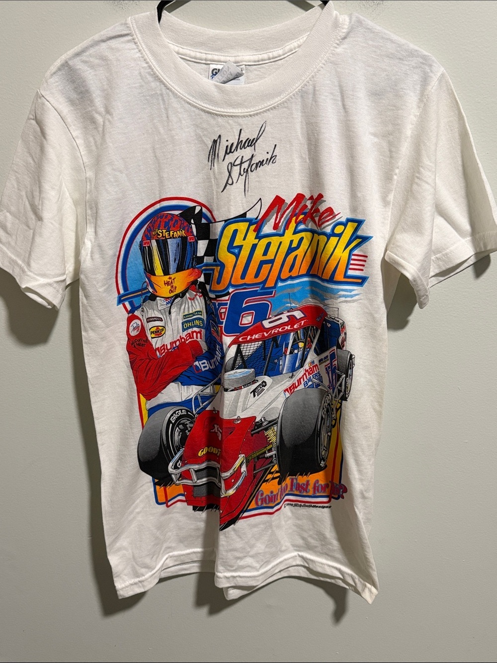 Signed Vintage Mike Stefanik Tee Size Small